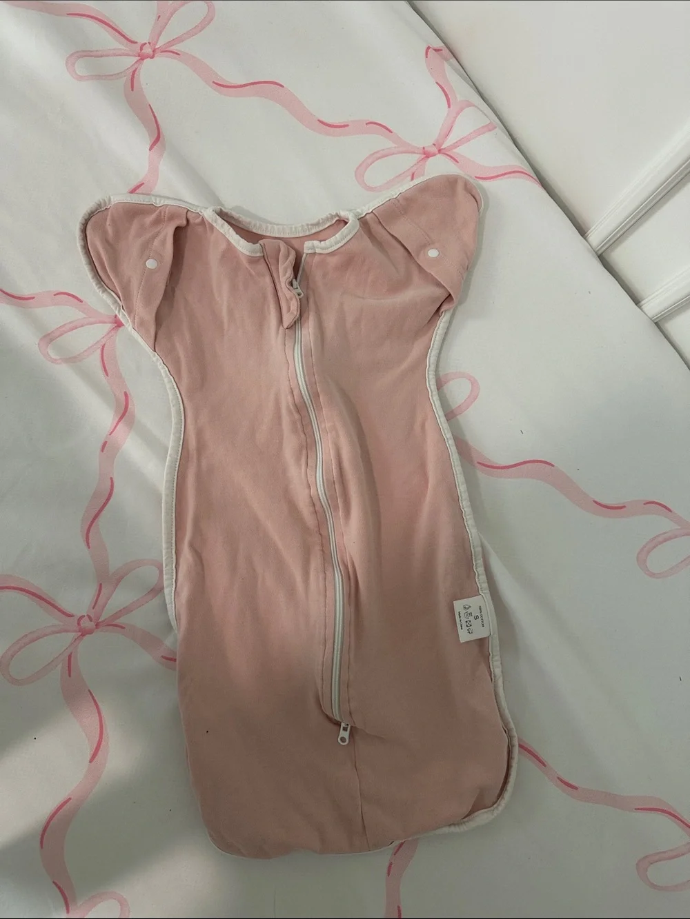 Pink Infant Swaddle Sleep Sack - Soft Stretch Cotton